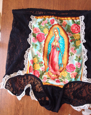 Lady of Guadalupe Frilly sheer high waisted