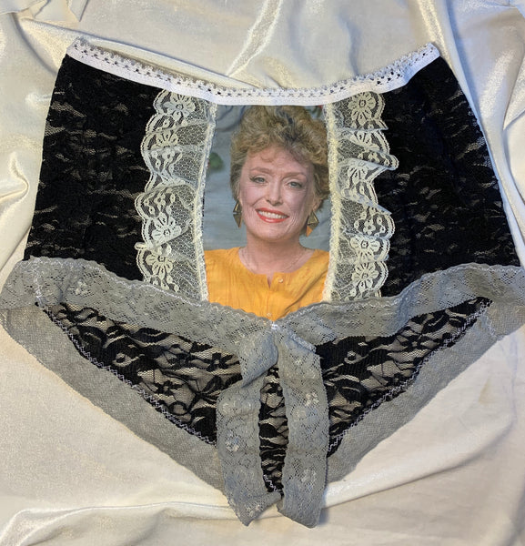 BLANCHE DEVEREAUX crotchless black lace high waisted